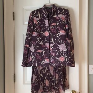 Gorgeous 3 piece Ellen Tracy silk & chiffon suit.